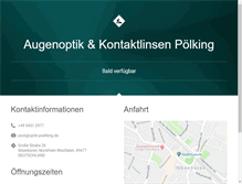 Tablet Screenshot of optik-poelking.de
